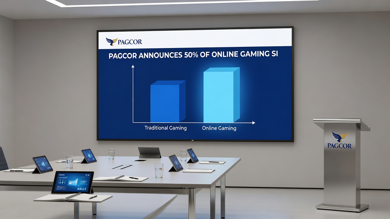 Illustration of a mobile app interface showing licensed online gaming platforms verified by PAGCOR